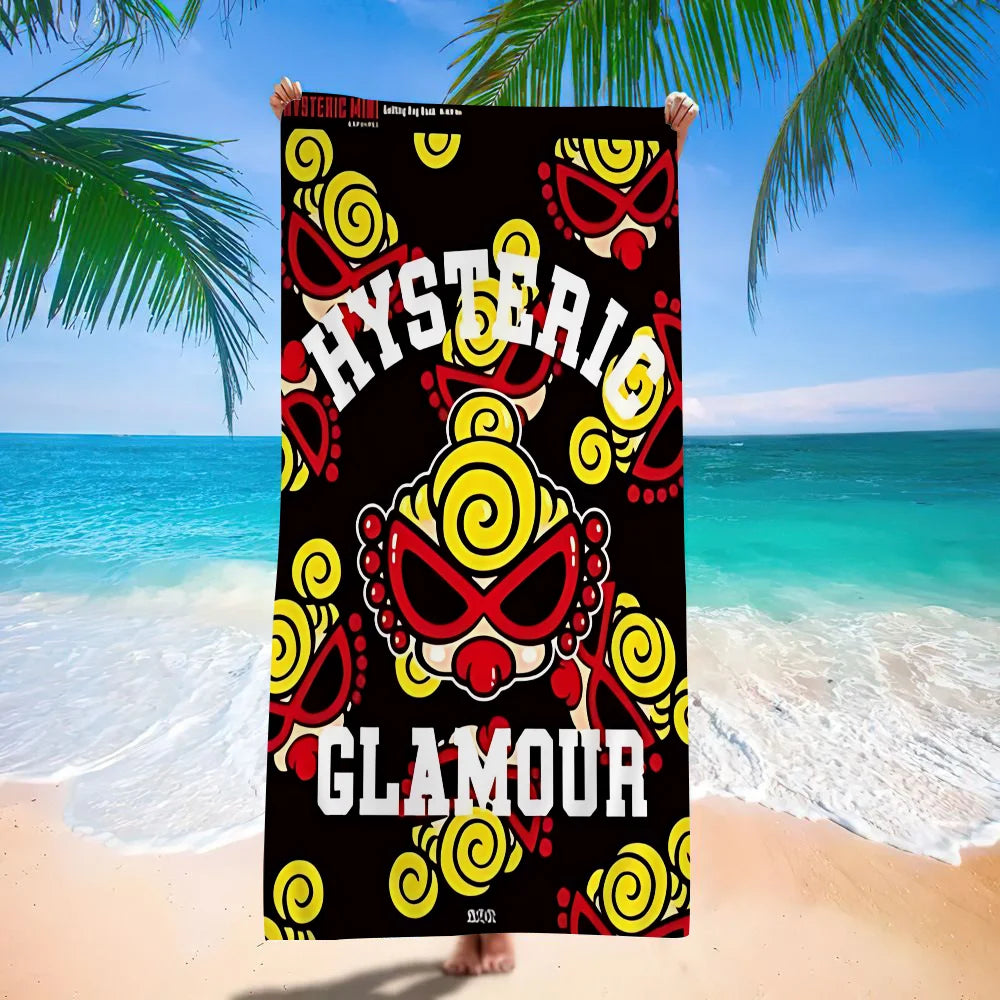 Japan Fashion H-Hysteric M-Mini Cartoon Beach Towel Cute Kawaii Room Decor Bath Girls Children Hand Towels For Bathroom Shower