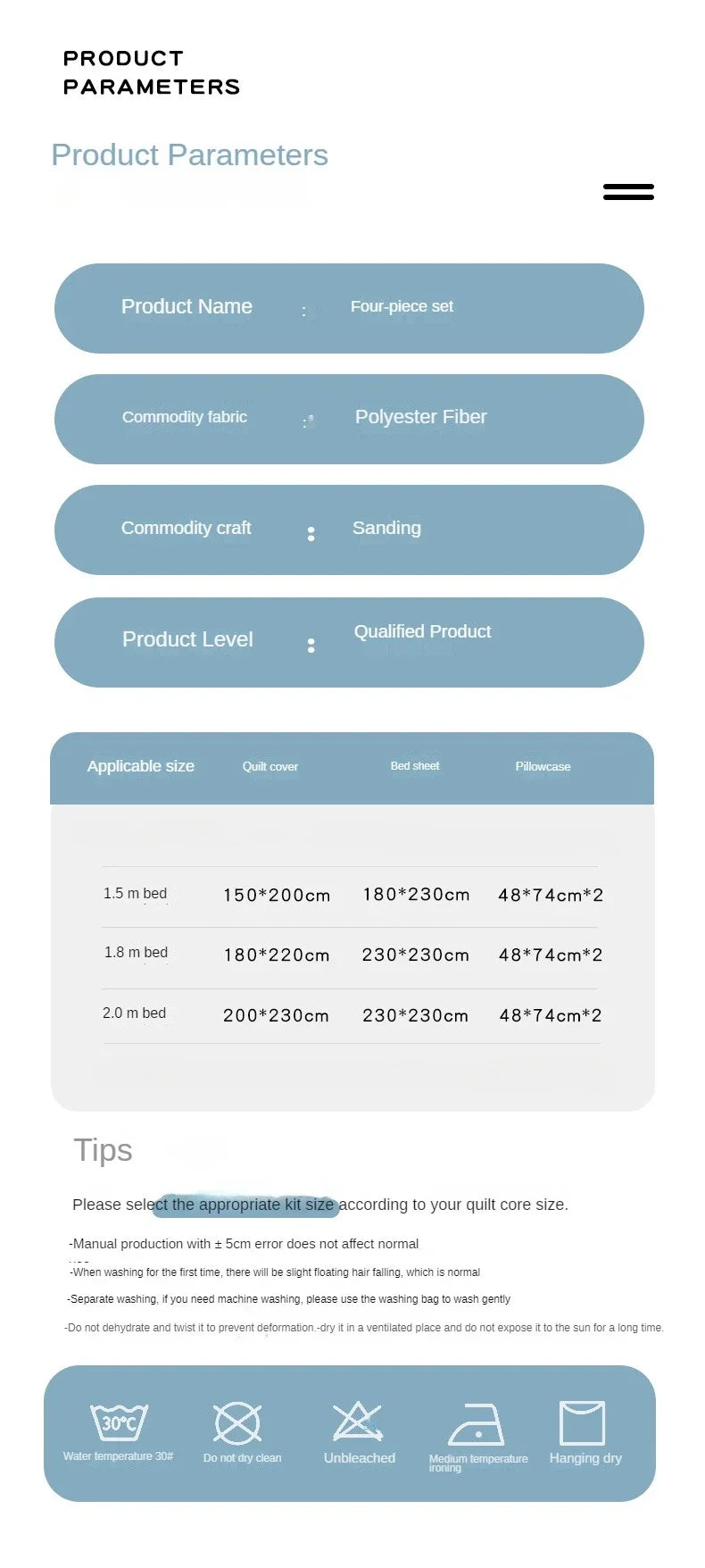 Solid Color Four Piece Bedding Set for Children and Adults Double Bed Large Four Piece Duvet Cover Bed Sheet Pillow Cover