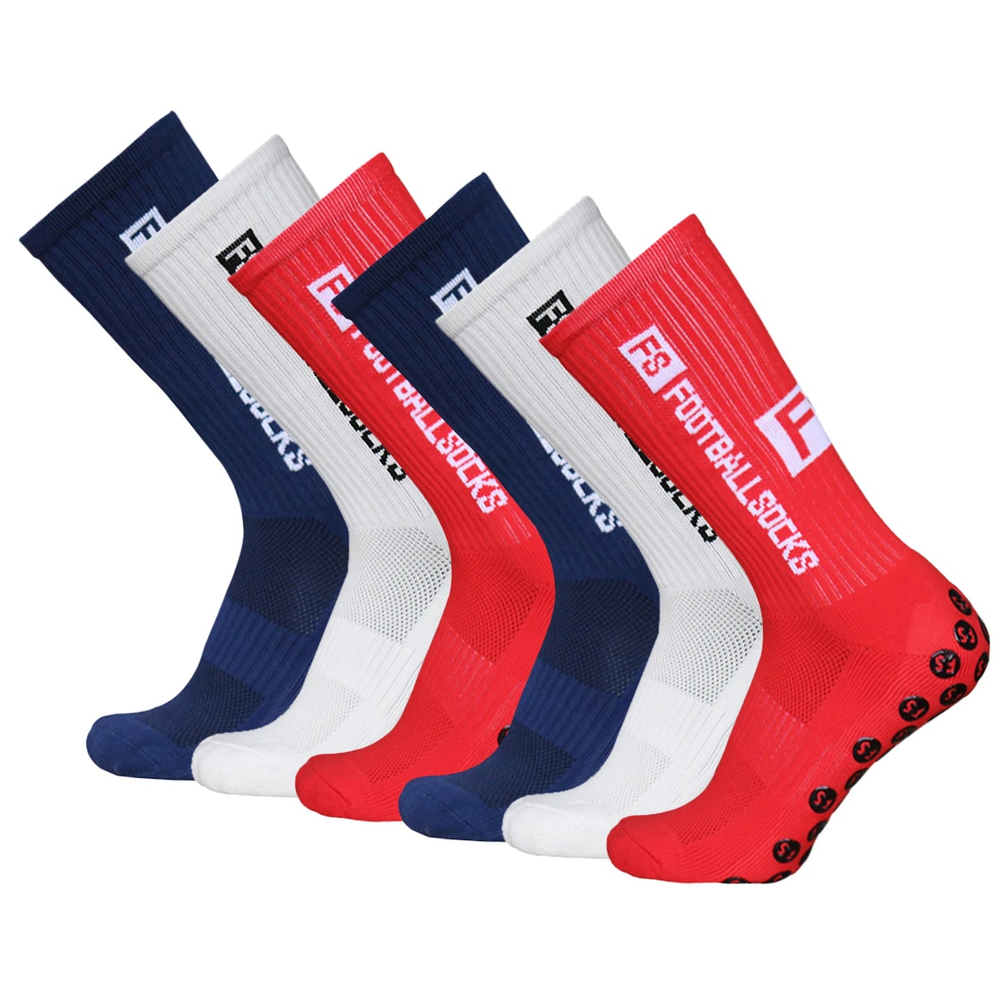 Lixada Outdoor Sports Running Socks Stretcy Socks Athletic Football Soccer Socks Anti-Slip Socks with Grips