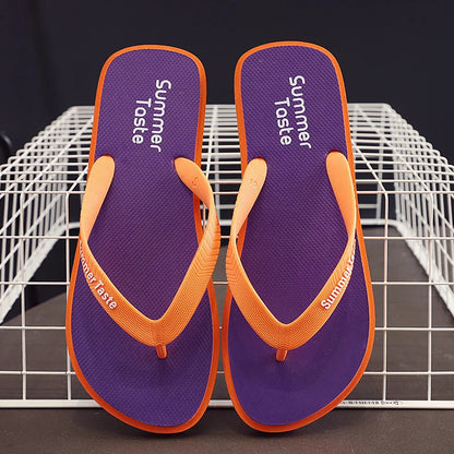 2022 Summer Flip Flops Men's Fashion Flip Flops Non Slip Bathroom Bath Slippers Beach Slippers Men Slippers Men Shoes