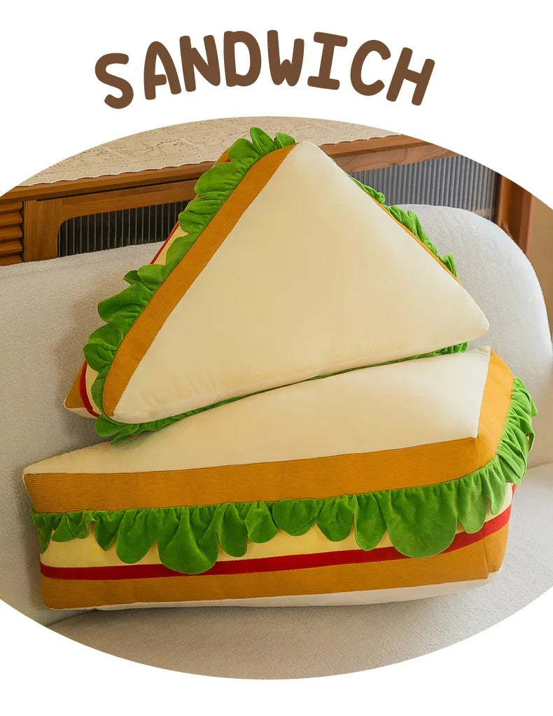 Plush Stuffed Toys Cute and Creative Sandwiches Pillows Toast Bread Children's Sofas Bedside Pillows Large Cloth Dolls Birthday