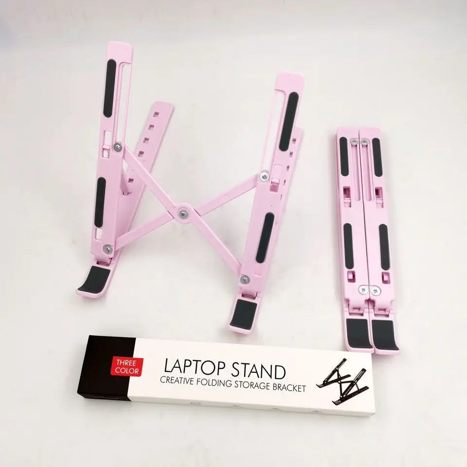 Portable Laptop Stand  Foldable ABS Material, Adjustable Desktop Height, Heat Dissipation, Laptop Stand, Storage Rack laptop arm