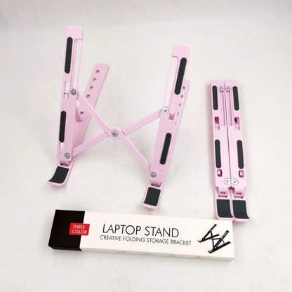 Portable Laptop Stand  Foldable ABS Material, Adjustable Desktop Height, Heat Dissipation, Laptop Stand, Storage Rack laptop arm