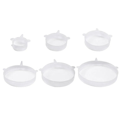 JUSTOOL 12 Pcs Stretchable Silicone Fresh-Keeping Lid For Refrigerator Food Cling Film Bowl Lids Silicone Lid Set Fresh-Keeping