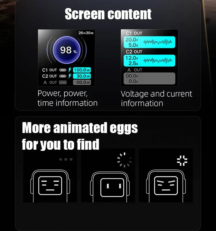 200W PD3.1 Power Bank 25000mAh with TFT Color Screen, 100W Fast Charging for Laptop and Phone, Portable Power Bank