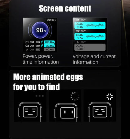 200W PD3.1 Power Bank 25000mAh with TFT Color Screen, 100W Fast Charging for Laptop and Phone, Portable Power Bank