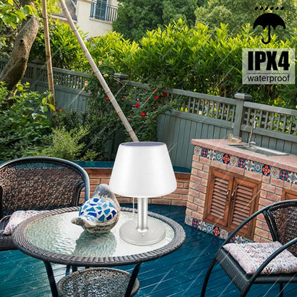 Smart Solar Table Lamp LED White Night Lights for Indoor Desk Outdoor Garden Household - Solar Powered Reading Light