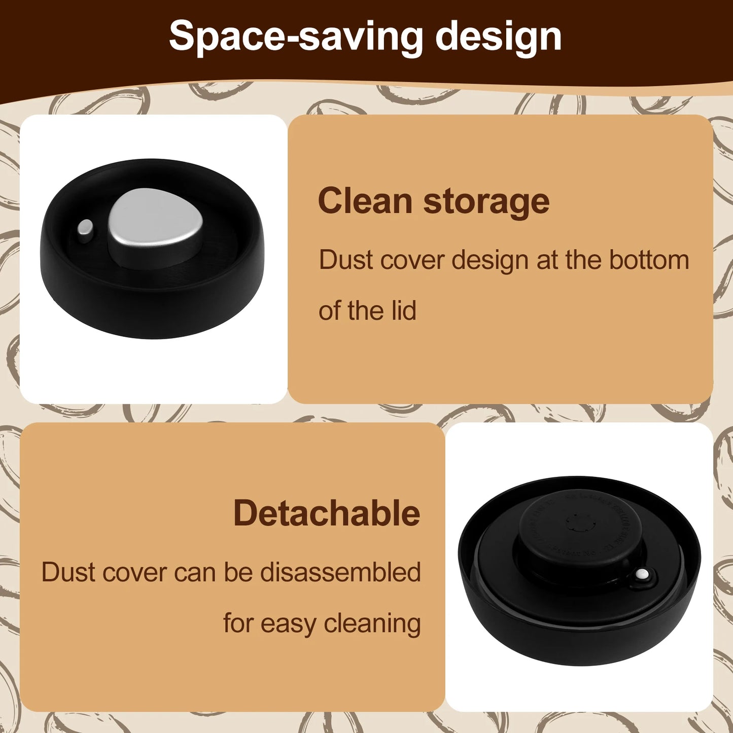 1200ml Vacuum Sealed Jug Coffee Beans Stainless Steel Canister Food Grains Candy Storage Jug Keep Fresh Moisture-proof