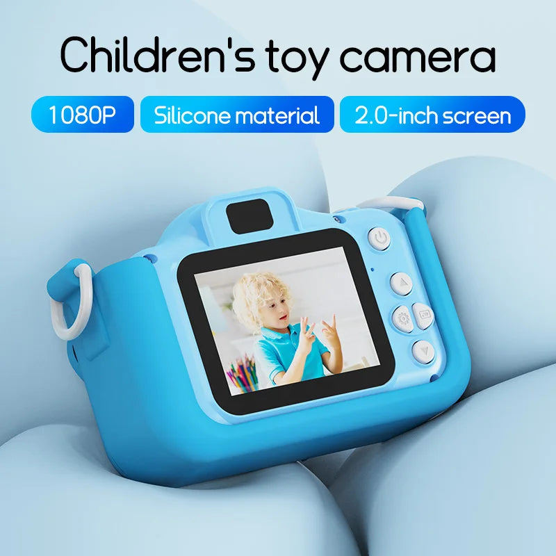 Cartoon Dinosaur Kids Camera Mini Digital Video Cameras for Toddler Girls Boys Aged 3-14 Children Selfie Camera Brithday Gifts