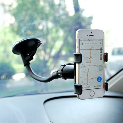 Universal Rotating Car Phone Holder, Windshield Dashboard Mount, suporte de celular,GPS,suporte flexível, Auto Acessórios, 360 °