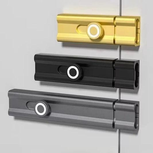 Durable Anti-theft Luminous Door Buckle Aluminum Alloy No Punching Sliding Door Bolt Security Door Catch Furniture Hardware