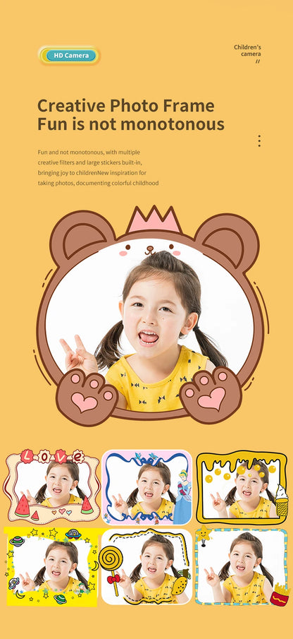 Kids Instant Camera Print Camera For Children Camera 1080P HD Digital Camera Photo Paper Child Toy Camera For Christmas Gift