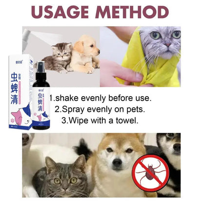 Pet Dog Cat Anti Flea Drops 100ml Insectcide Flea Lice Insect Remover Spray Flea And Tick Concentrate Formula Pet Flea Remover
