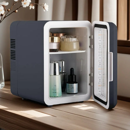 Grey Color Transparent Door Counter Drinks Cooler Freezer Table Top Small Mute Fridge Free Standing 4L Mini Fridge for Room