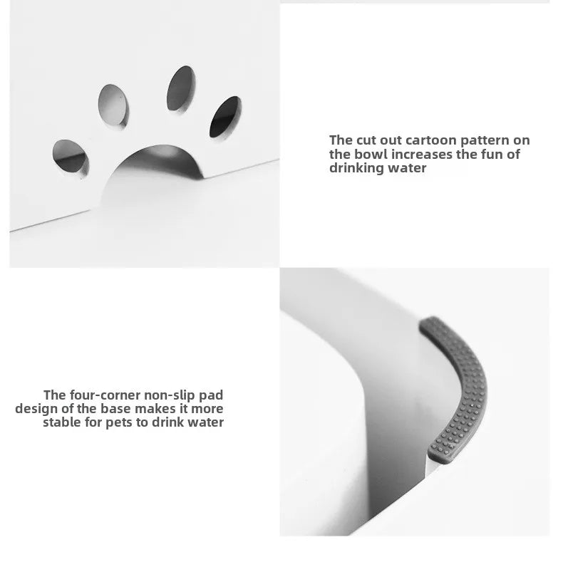 Pet bowl Dog water bowl Non-wet mouth floating bowl anti-spill cat water dispenser anti-splash dog bowl