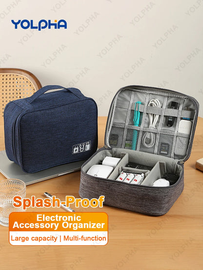 Travel Cable Organizer Bag Electronic Accessories Case Portable Double Layer Cable Storage Bag for Cord Phone Charger FlashDrive