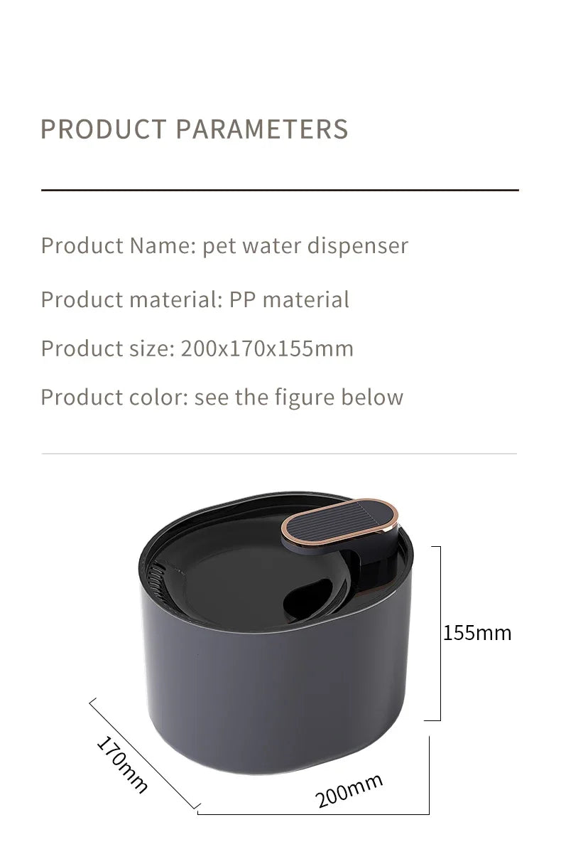 Pet Cat Water Fountain Automatic Cat Drinking Fountain USB Charge Electric Feeder Pet Water Dispenser for Cat Supplies
