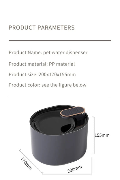 Pet Cat Water Fountain Automatic Cat Drinking Fountain USB Charge Electric Feeder Pet Water Dispenser for Cat Supplies