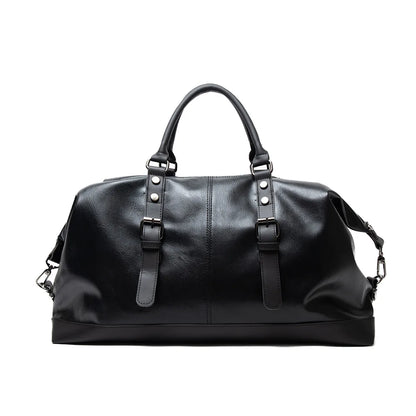 2025 New Men Travel Totes Crossbody Shoulder Bags Large Capacity Handbag Fashion Top-Handle Bag Waterproof PU Leather Laptop Bag