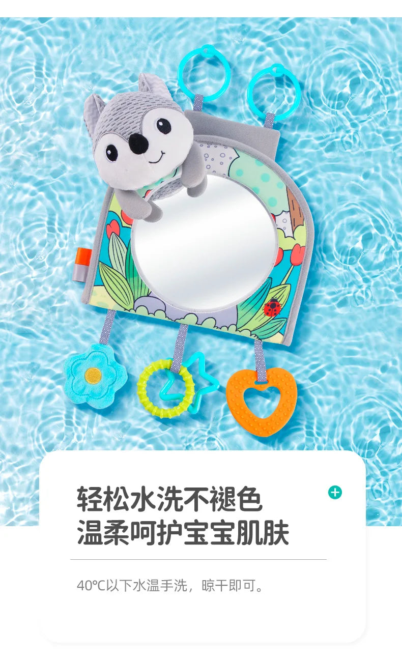 Cartoon View Back Seat Mirror Baby Car Mirror Safety Seat Headrest Rearview Mirror Baby Facing Rear Ward Car Kids Monitor Gifts