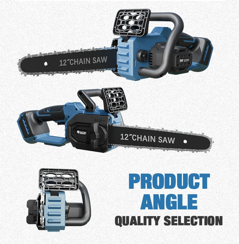 Electric Goddess 12inch Brushless Electric Chainsaw Cordless Portable Electric Saw Woodworking Tool For Makita 18V Battery Pin