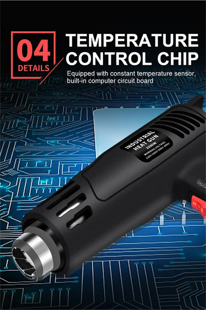 2000W Hot Air Gun High Power Temperature Regulating Industrial Electric Heat Gun Automobile Film Baking Gun Tool