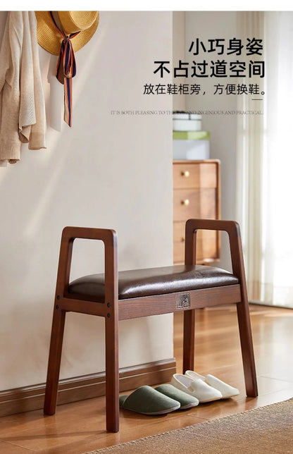 Bedroom Wooden Stool Storage Dressers Lazy Shoes Changing Side Table Entryway Bench Ergonomic Taburete Madera Nordic Furniture