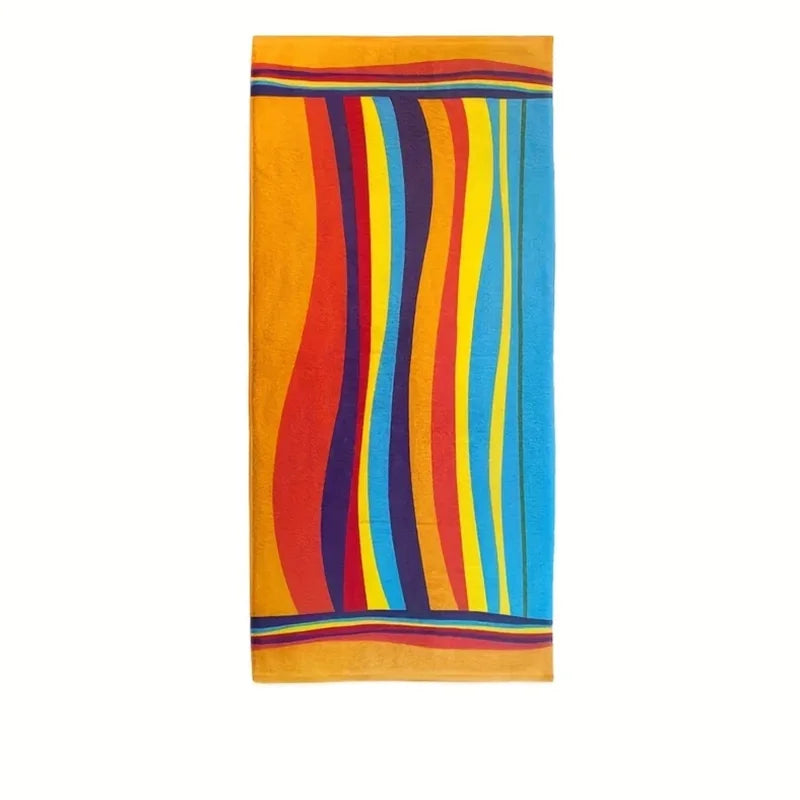 1PC Large-sized Rainbow Beach Towel Quick Drying Breathable Non Pilling Summer Beach Towel Suitable for Swimming Yoga Camping