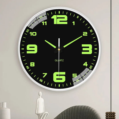Luminous Digital Clock Living Room Wall Clock 8 inch 20cm Mute Clock Wall Clock Simple Stereo Clock