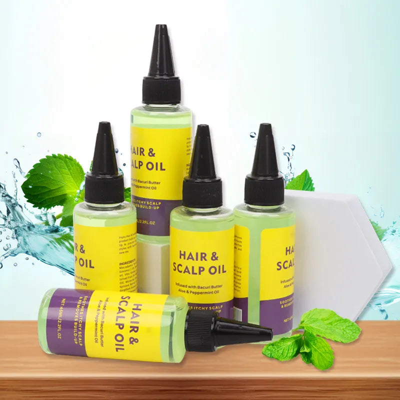 Hair Scalp Oil 65Ml Anti Drynes Soothes Itchy Scalp And Removes Product Build Up Infused With Bacuri Butter Aloe&Peppermint Oil
