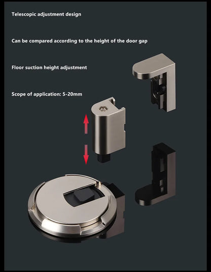 No-punch Door Suction Windproof Ground Suction Anti-collision Door Stopper Household Door Stopper Door-impact Fixed Door Stopper