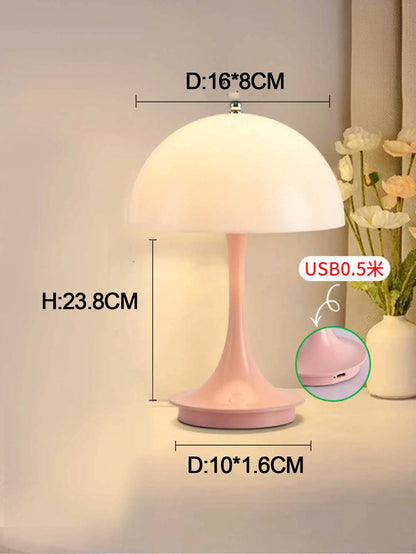 Modern Simple Pod Shaped Decorative Table Lamp, Rechargeable LED Dimmable Table Lamp, Bedroom Ambient Lighting