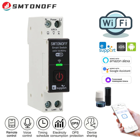 eWeLink Smart Switch with Power energy Monitoring Timer Switch App Monitoring Current  Voltage Consumption