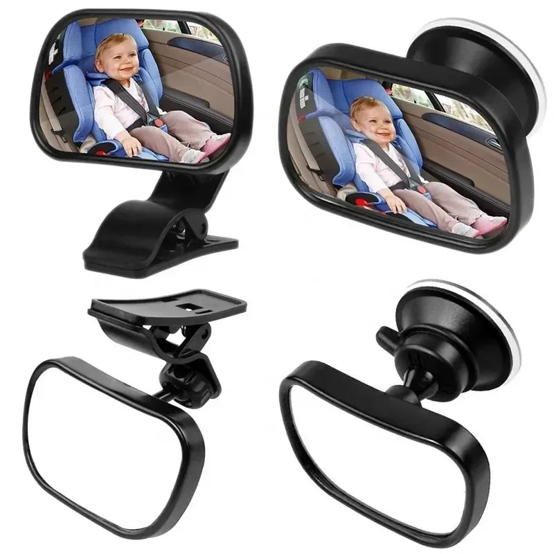 Baby Mirror 2 in 1 Mini Children Rear Convex Mirror Car Back Seat View Adjustable Auto Kids Monitor Car Accessories
