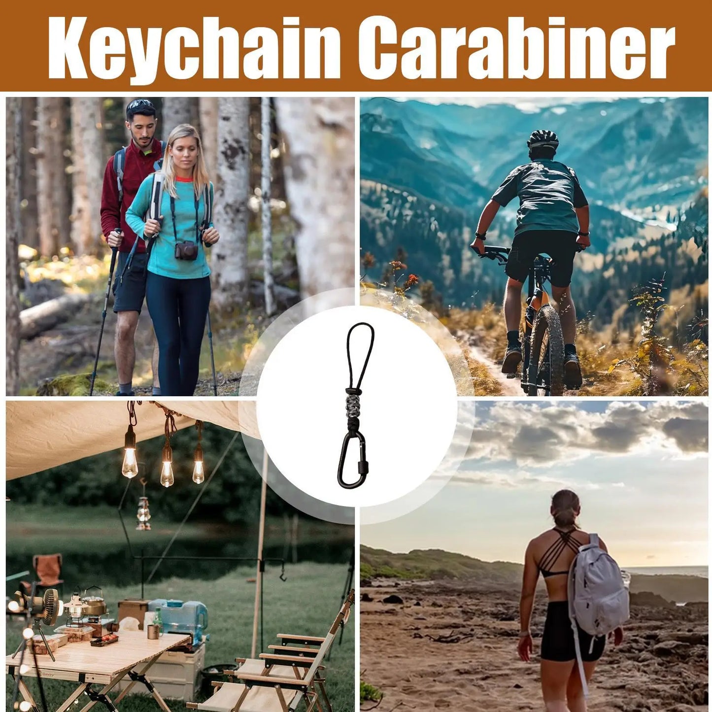 Outdoor buckle hook Carabiner for Keys Backpack Keychain Carabiner Hook Heavy Duty Stroller Hook Key Holder Backpack Accessories