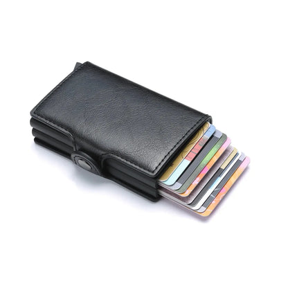Anti Rfid Blocking Men Wallets with Custom Name Carbon Fiber Mini Wallet Large Capacity Card Holders Small Money Bag Male Purses