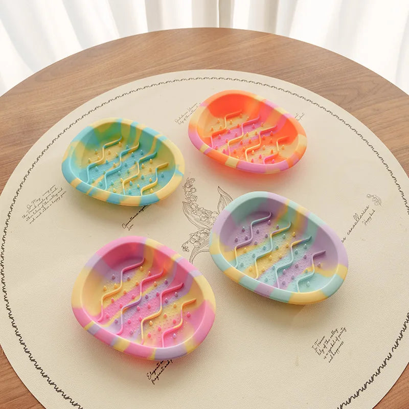 Slow Feeder Bowl for Dogs & Cats - Non-slip Silicone Pet Food Dish with Egg Design for Small Dogs & Kittens