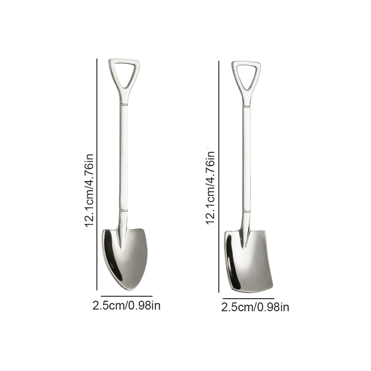 10pcs Stainless steel shovel spoon pointed shovel shovel spoon coffee spoon scoop of ice cream dessert spoon