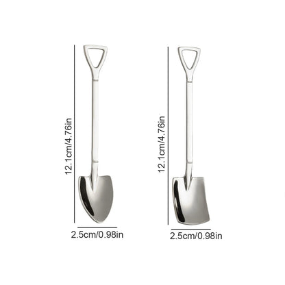 10pcs Stainless steel shovel spoon pointed shovel shovel spoon coffee spoon scoop of ice cream dessert spoon