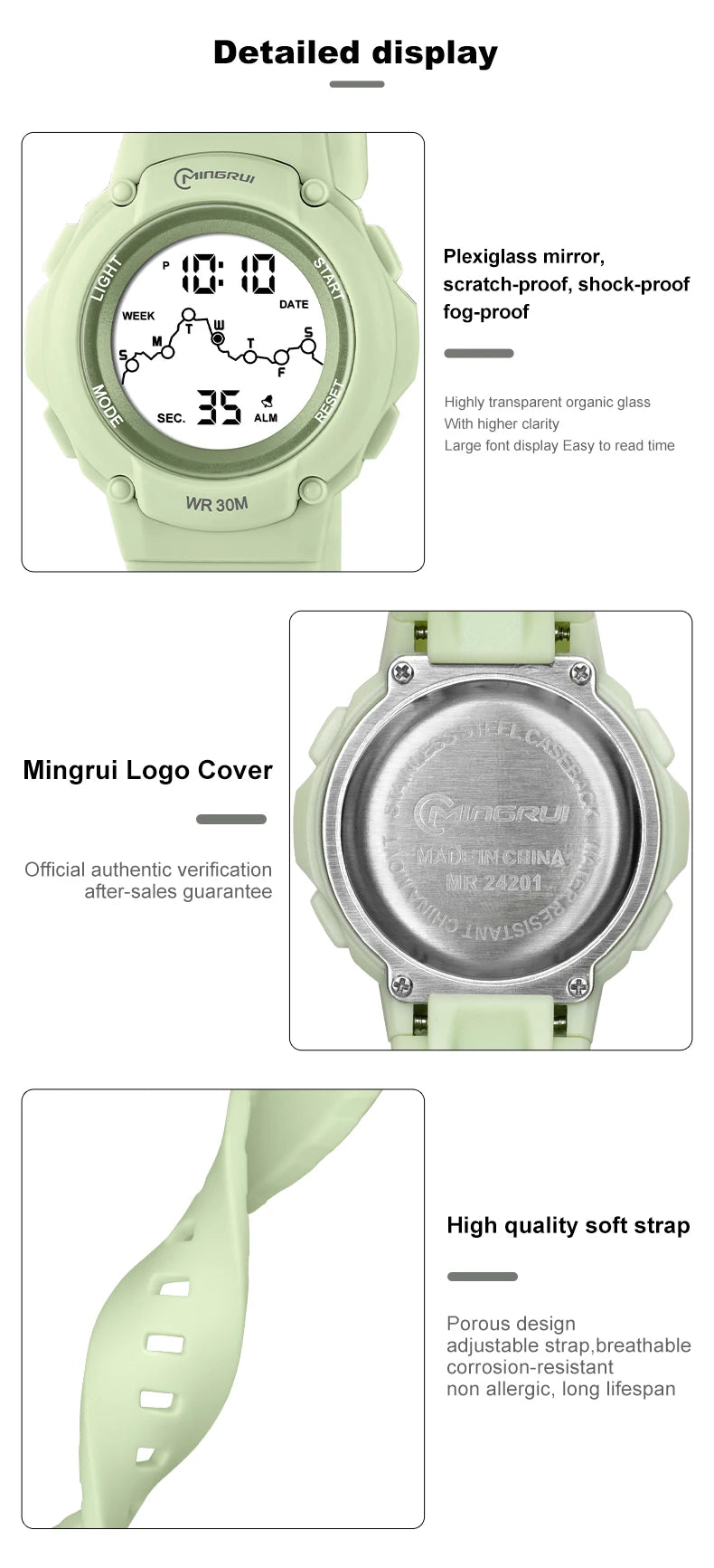 Kids Sport Watches Alarm Stopwatch Children Digital Watch For Boys Girls 30M Waterproof Cartoon Student Electronic Wristwatch