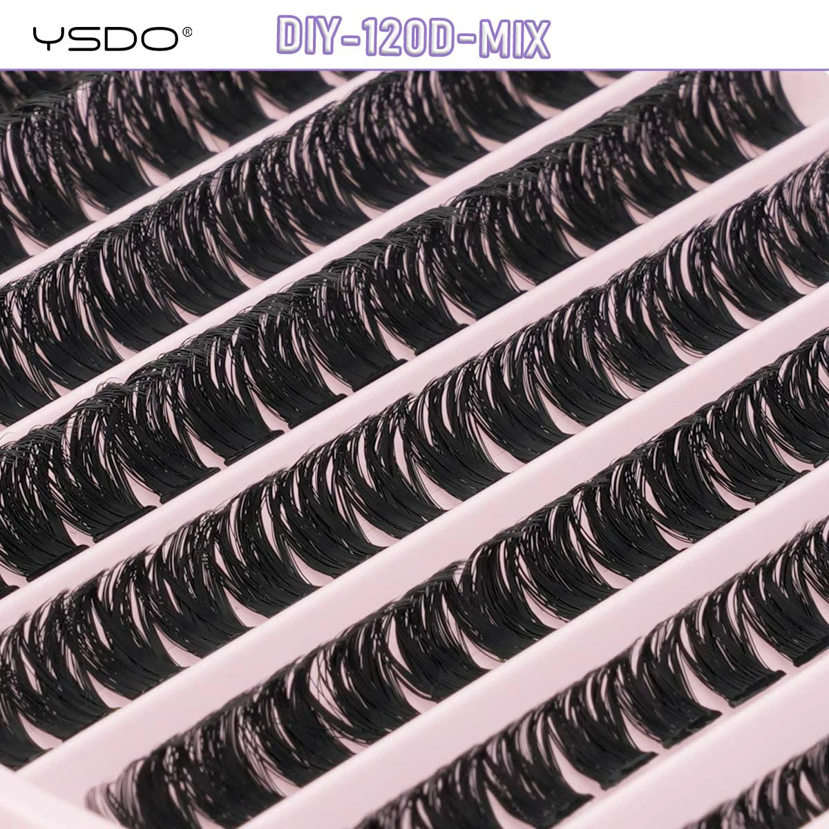 DIY Lash Extension Kit Lash Individual Lashes Clusters8-16mm With Waterproof Lash Bond And Seal Eyelash Tweezers Lash Kit