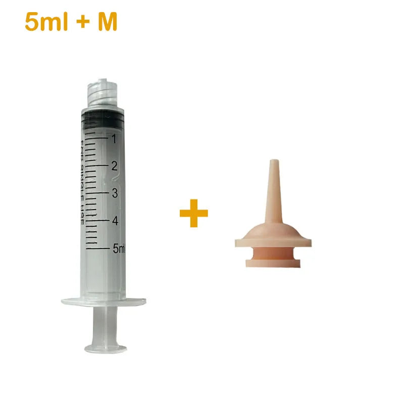 Pet Feeding Nipple for Kitten and Puppy Newborn Cat Silicone Feeding Pacifier with Syringes for Mini Pet Small Dog Milk Feeding