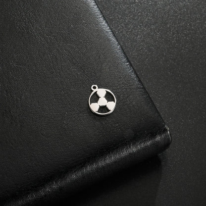 10pcs Stainless Steel Sports Football Charms DIY Bracelet Necklace Jewelry  Handmade Group Gifts Accessories Wholesale