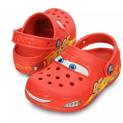 Disney Lightninged Mcqueen Pixar Waterproof Summer Slippers Outdoor Beach Holey Shoes Sandals EVA Flip Flops Gifts