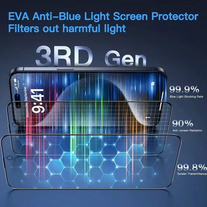 5pcs Anti-blue Light Mobile Phone Protective Film for iPhone 17/16e/16ProMax/15/13/12/11/XS/XR Durable Screen Protector
