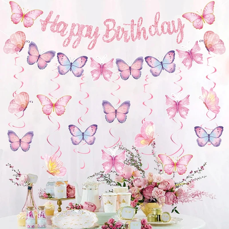 Butterfly Party Snack Tray Butterfly Birthday Party Decoration Kids Girls Birthday Party Supplies Baby Shower Party Decoration