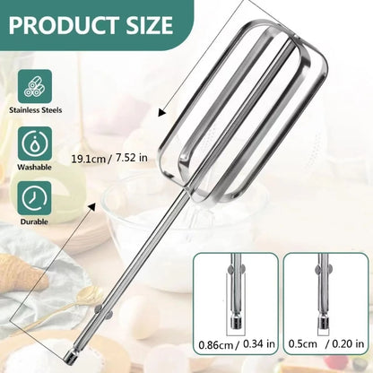 2Pcs Hand Mixer Attachments Beaters Hand Mixer Beaters Attachments Stainless