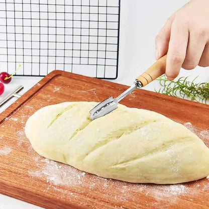 Bread Lame Bread Scoring Knife Lame Handcrafted Dough Cutter Bread Slashing Tool with 5 Razor Blades For DIY Bread Baking Pizza