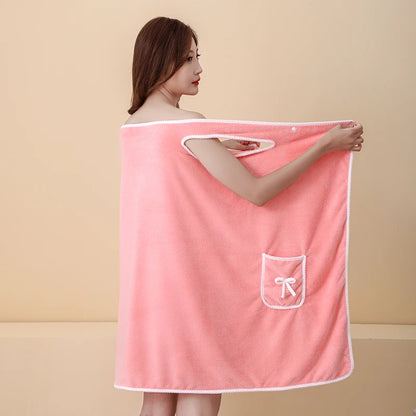 Womens Bath Towels Girls Wearable 140*85Cm Fast Drying Bathing Beach Spa Bathrobes Wash Clothing, Shower Bath And Gym Towel