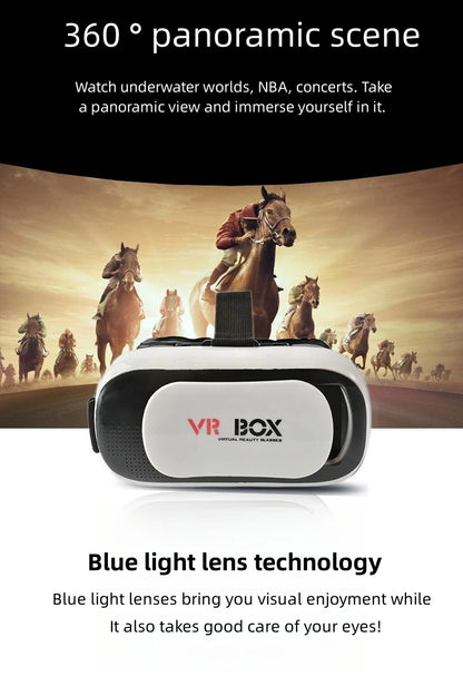 3D VR Glasses Headset Head-Mounted Adjustable VR For 4.7-6.1 Inches Android Smart Phones Virtual Reality Movie Game Helmet